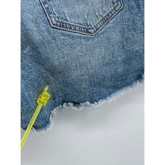 BANANA REPUBLIC Women’s Blue Medium Wash Denim Distressed High-Rise Shorts SZ 30 - Picture 7 of 12